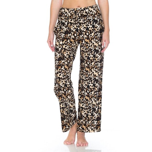 NWT Dark Leopard Print Ultra- Soft All Day Lounge Pants - Picture 1 of 2